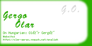 gergo olar business card